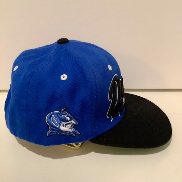 Zephyr DUKE BLUE DEVILS Mascot Embroidered Logo Hat Cap Black Snapback - Picture 5 of 8